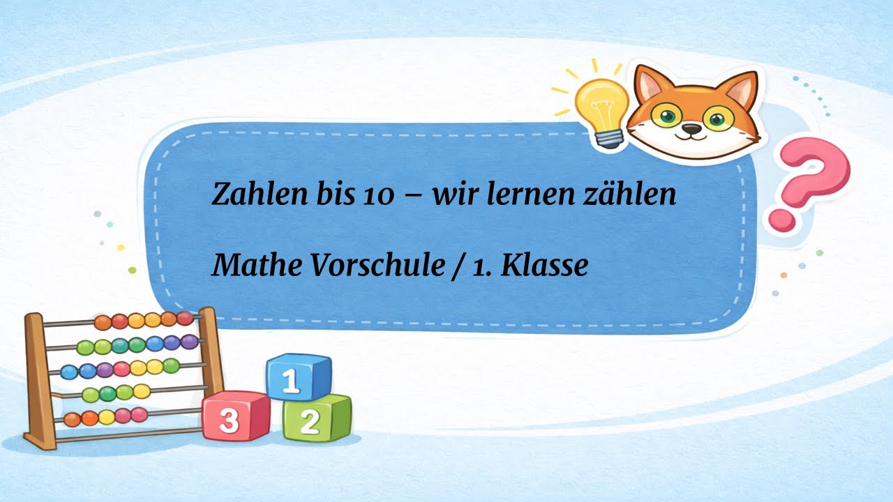 Zahlen bis 10 – Was sind Zahlen? | Mathe 1. Klasse einfach erklärt