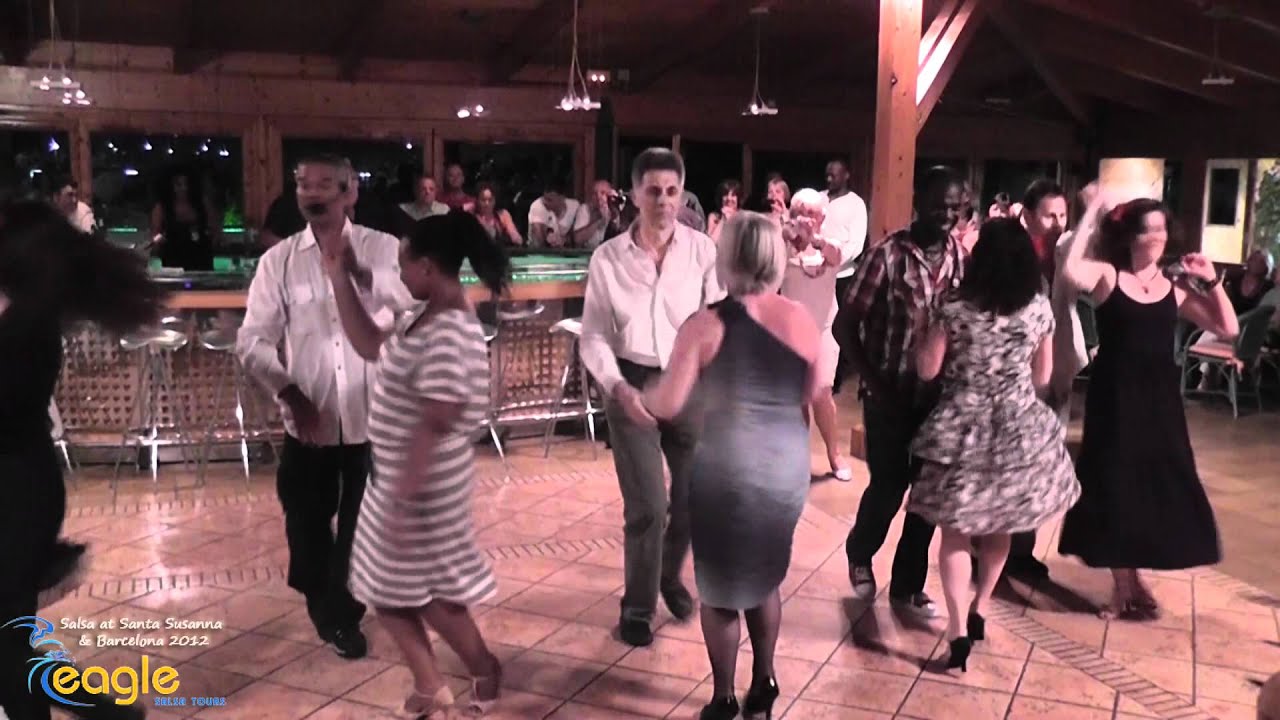 Salsa Show with Nicolai V's class at Bon Repos Dinner & Dance on Friday Night