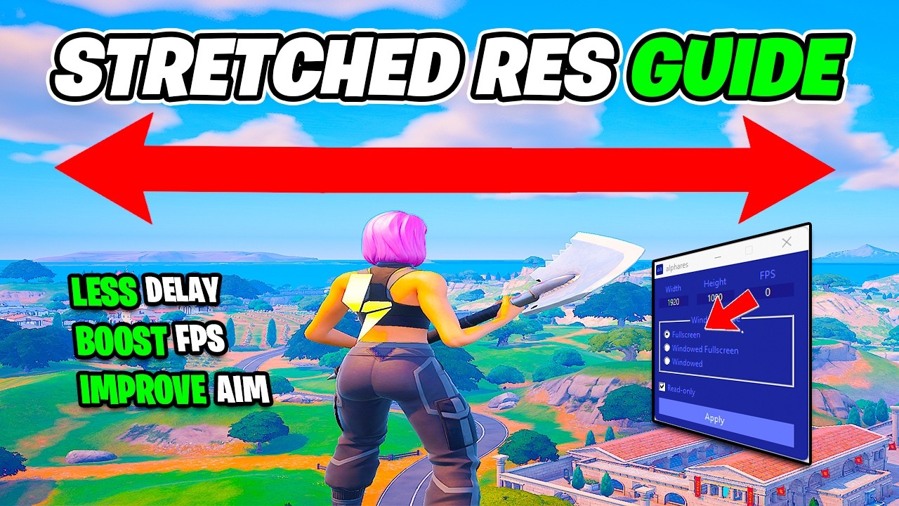 КАК получить растянутое разрешение в Fortnite Chapter 7! (Увеличение FPS и нулевая задержка ввода 🔧)