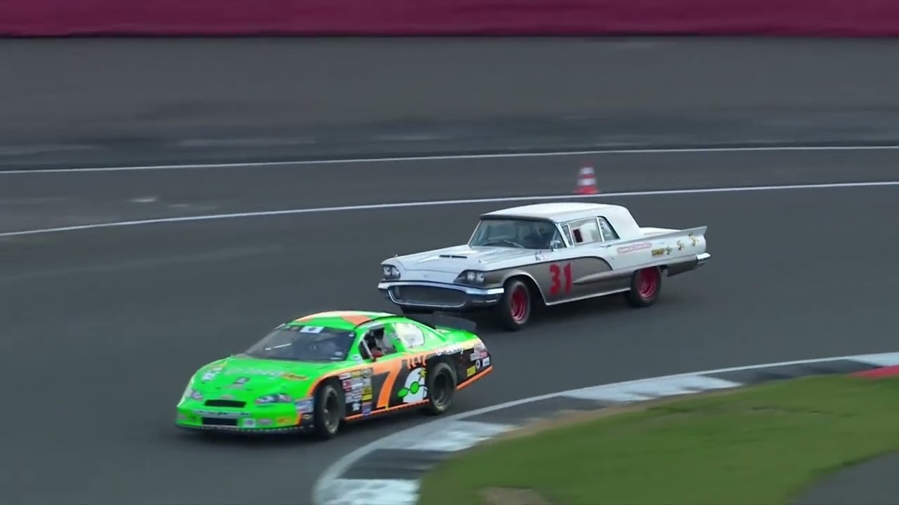 NASCAR racecars take on Silverstone Circuit
