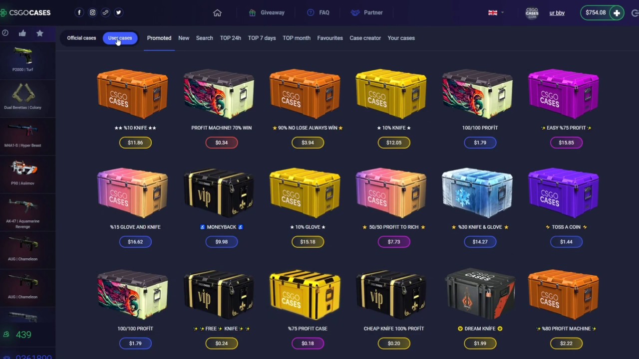 CSGO Case Opening on CSGOCASES.COM (PROFIT)