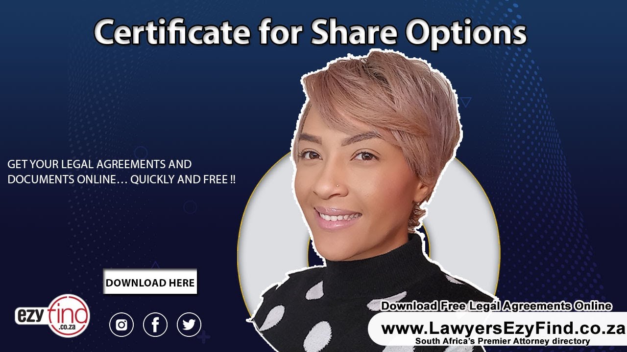 Certificate for stock Share Options 2024 (FREE Download)
