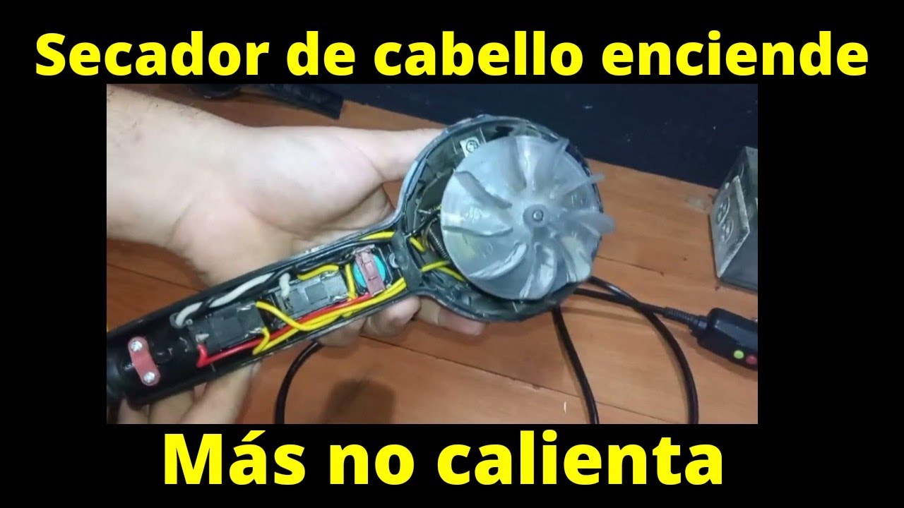 secador de cabello prende pero no calienta
