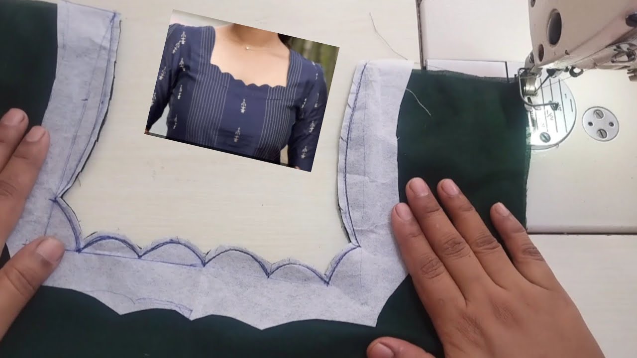 “Stylish Square Neck Design Cutting & Stitching | Kurti Neck Design Tutorial”