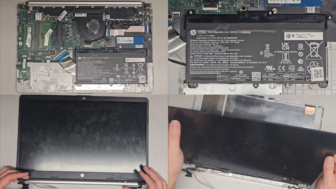 HP Laptop 15z-ef2000 Disassembly RAM SSD Hard Drive Upgrade Battery LCD Screen Replacement Repair
