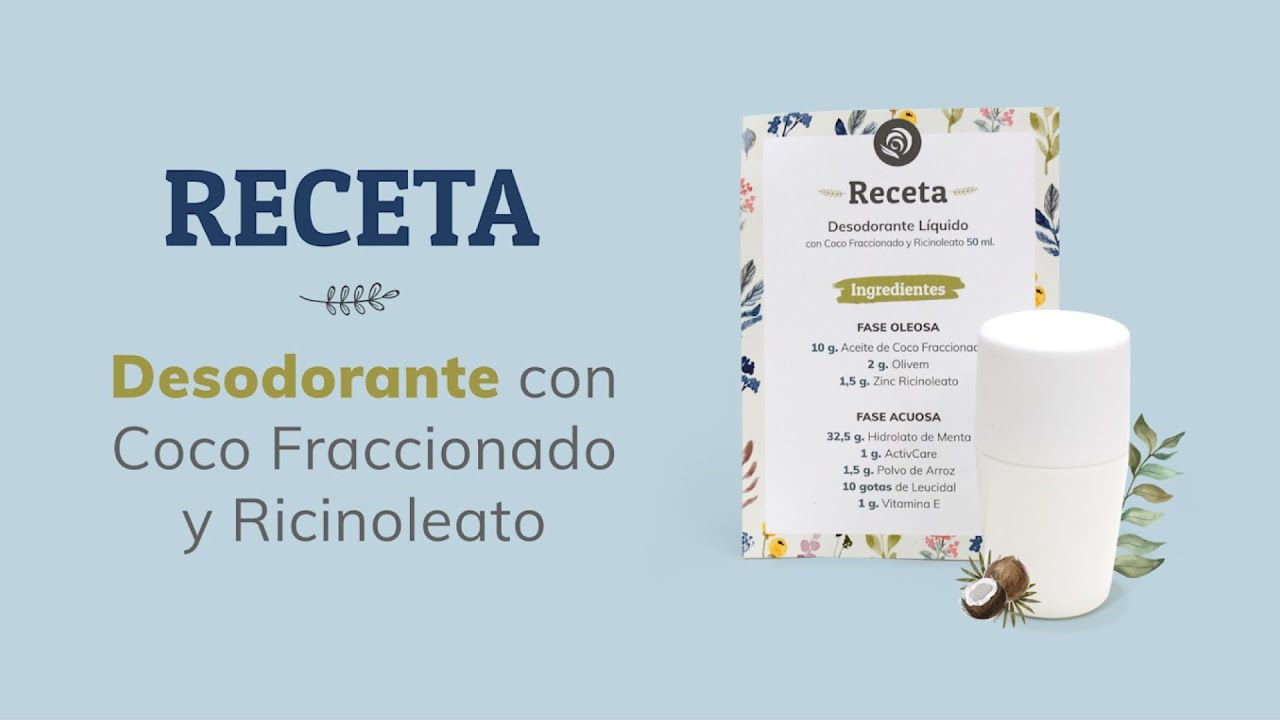 Cómo hacer Desodorante con Coco Fraccionado y Ricinoleato | Cosmética Casera y Natural - Jabonarium
