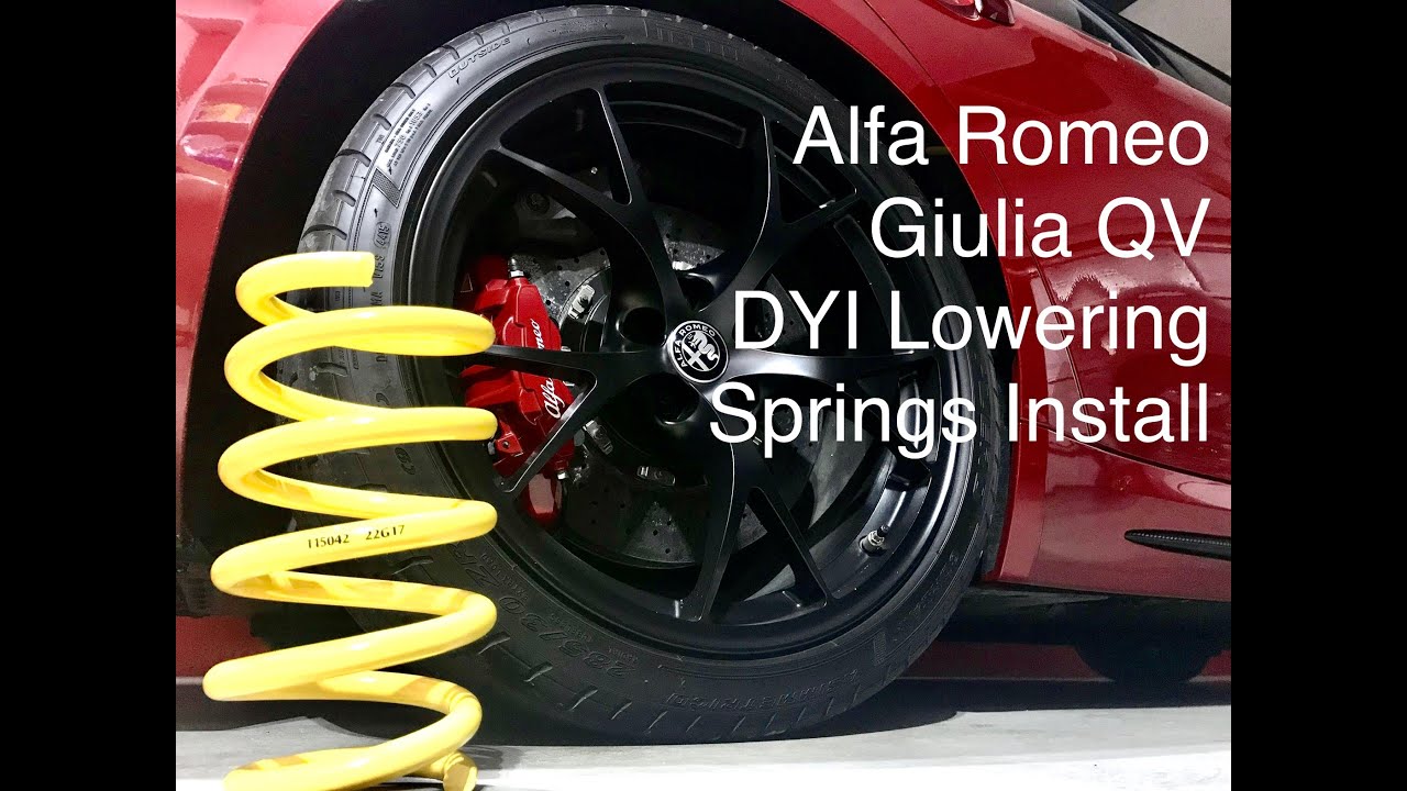 Alfa Romeo Giulia Quadrifoglio - DIY Lowering Springs Install -