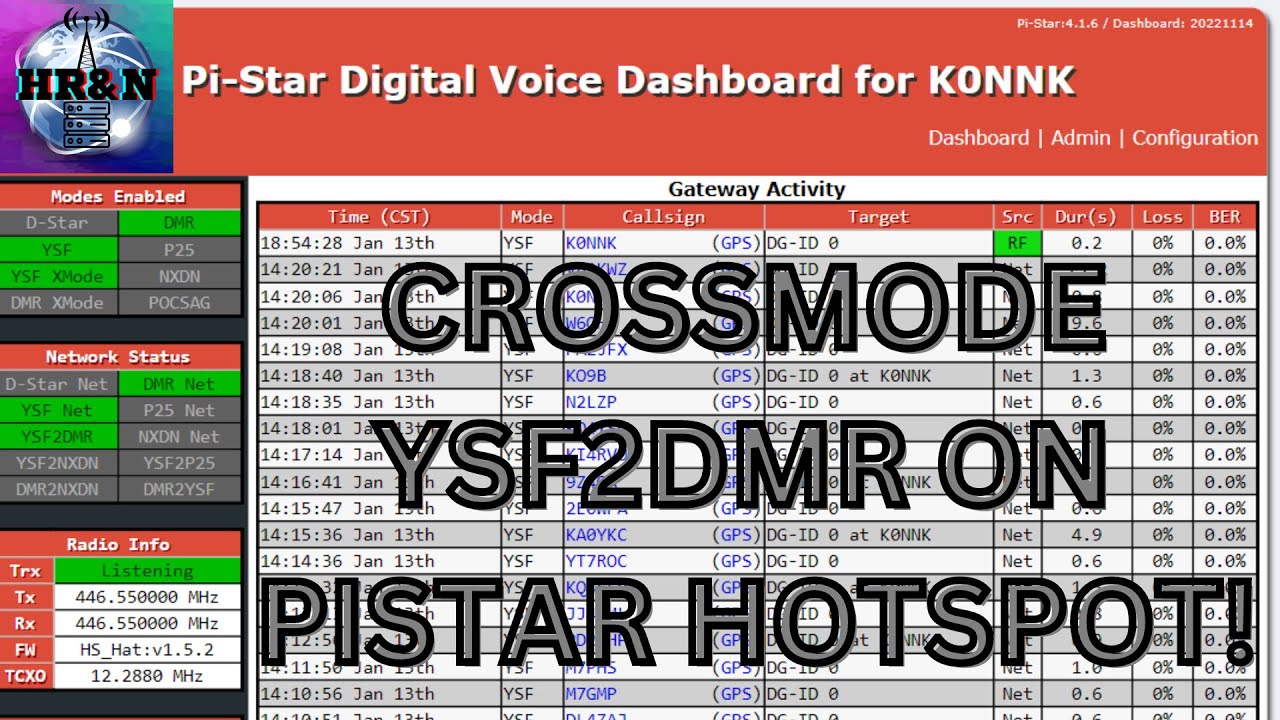CrossMode YSF2DMR on Pi-Star - Ham Radio & Networking