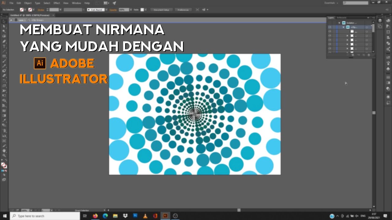 MEMBUAT NIRMANA TITIK DENGAN ADOBE ILLUSTRATOR