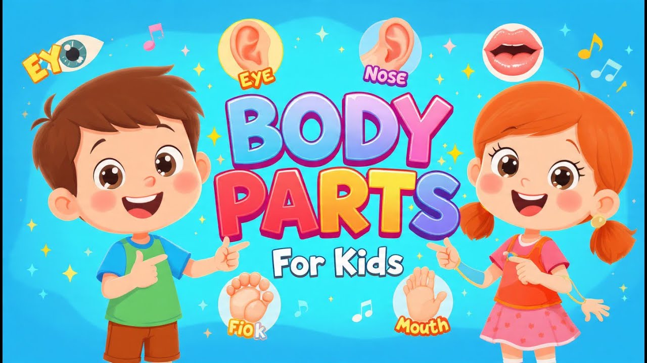 Body Parts for Kids 👶 | Eyes, Nose, Hands, Legs & More | Fun Learning Video for Children