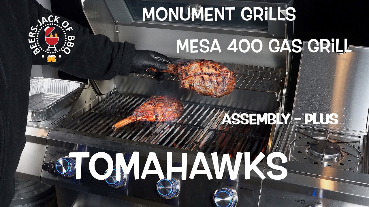Monument Grills Mesa 400! Assembly! Tomahawks! Shrimp!