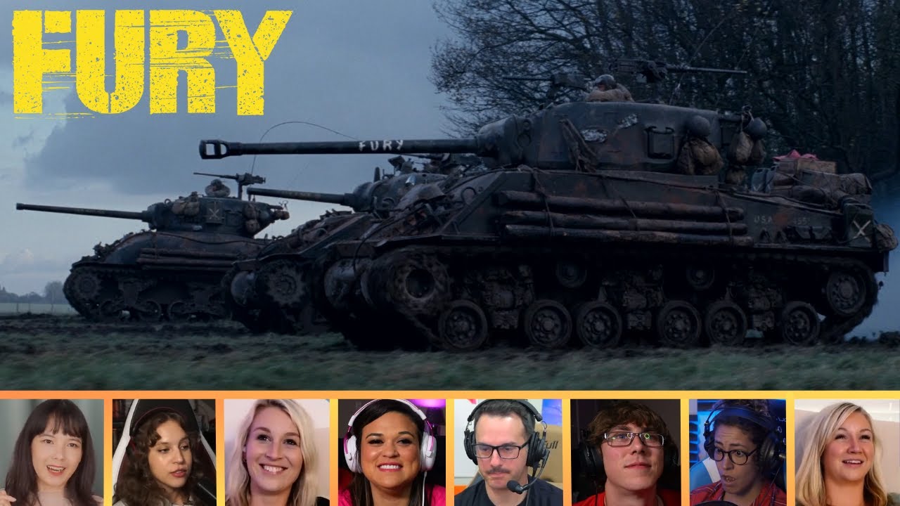 Reactors Reacting to the TIGER TANK AMBUSHING FURY | Fury (2014)