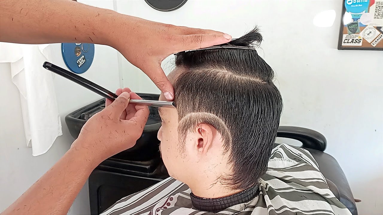 Tutorial potong rambut Burstfade paling banyak diminta || Teknik cukur mudah metode Kursus
