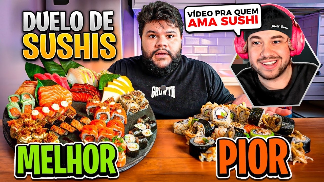 O MELHOR SUSHI x O PIOR SUSHI! (TERRÍVEL) - React Thiago Quatroque