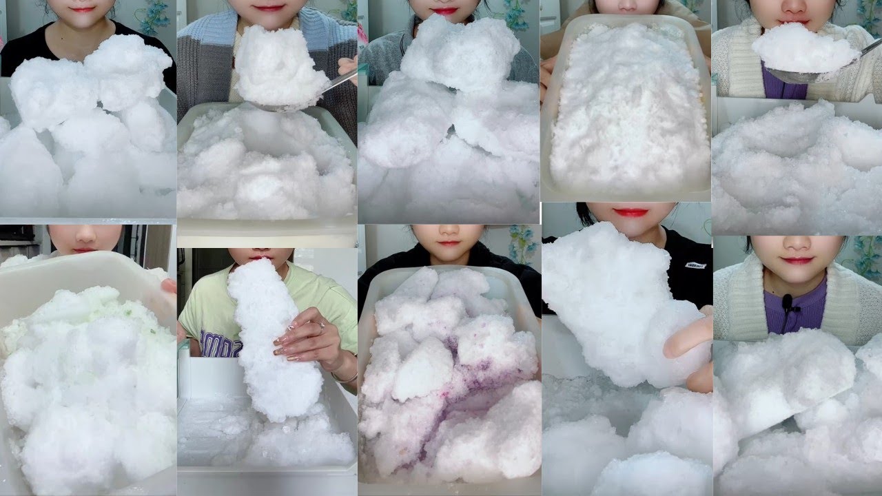 ASMR ICE EATING || HER SOLO FREEZER FROST EATING || SATISFYING SOFT CRUNCHY FROST BITES ASMR🧊 