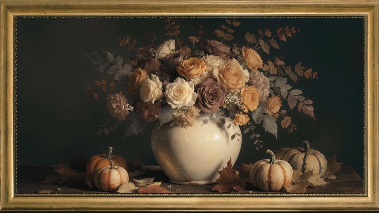 Autumn Grace-Vintage Flora Art Frame TV | Fall Screensaver With Frame