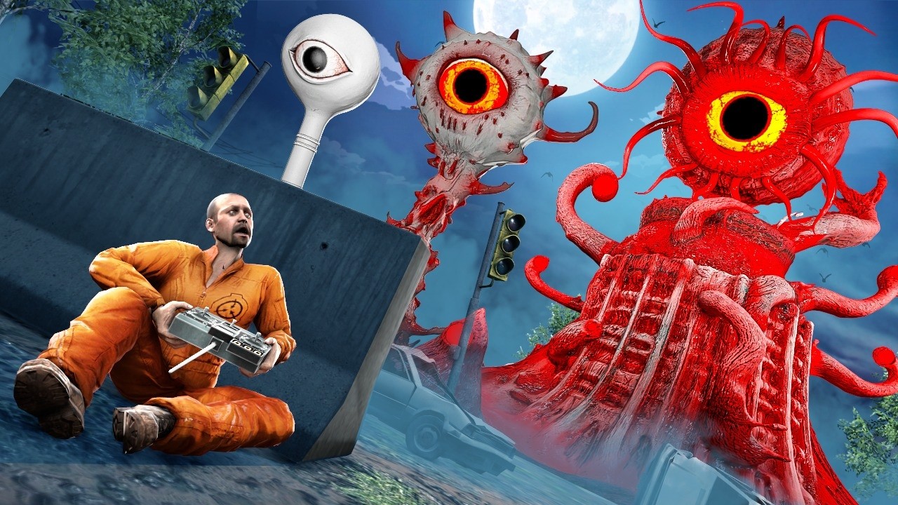 DESCUBRIMOS a WATER EYE TOWER EATER con un DRON que lo CAPTURÓ | GARRY'S MOD