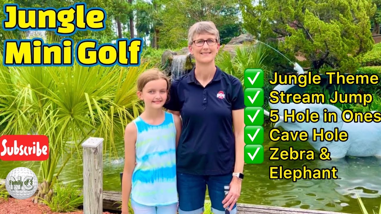 Awesome Jungle Theme Mini Golf! Returned to FIRST Mini Golf Video Site! Must see 5 hole in ones! ⛳️