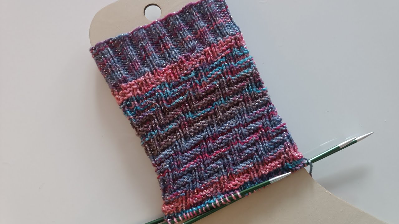 Sockenmuster #50 Zick-Zack-Muster aus rechten und linken Maschen stricken