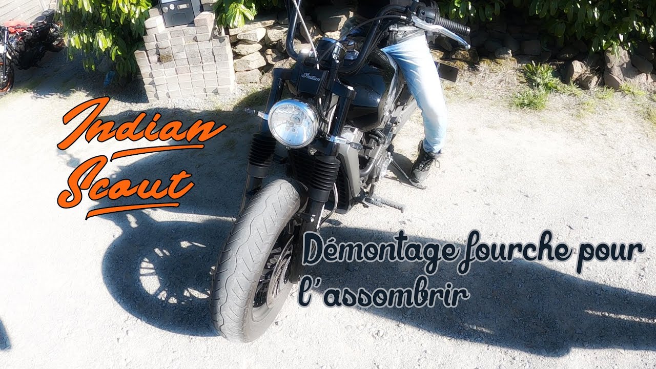Indian Scout - Soufflet et vinyle noir sur Fourche