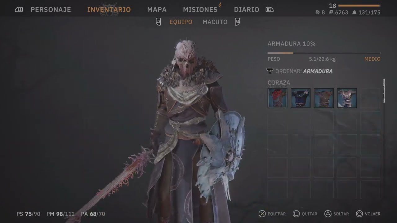 ARMADURA LANZAHECHIZOS TAINTED GRAIL THE FALL OF AVALON EN ESPAÑOL