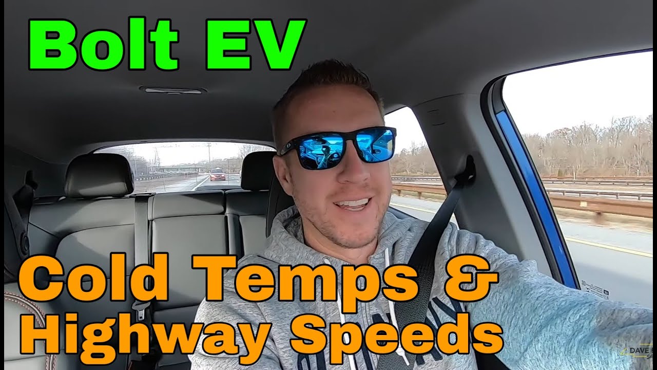 Chevrolet Bolt EV range during cold temperatures and at highway speeds