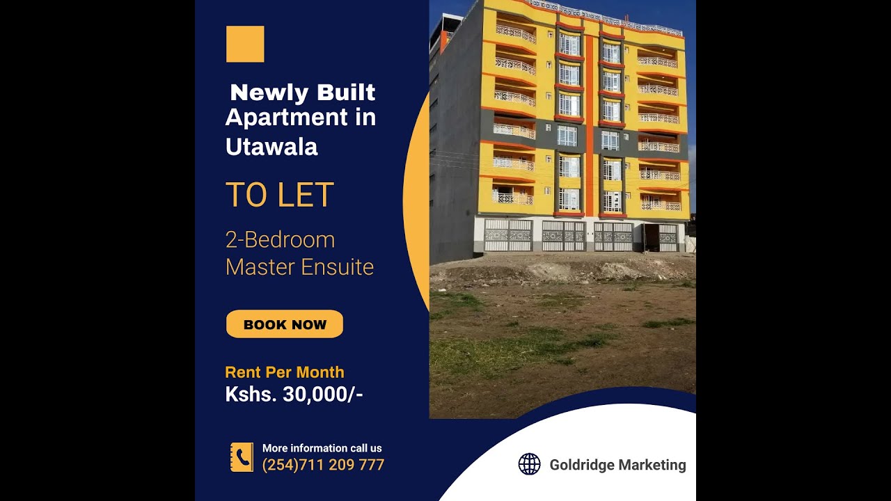 Experience Modern Comfort: 2-Bedroom Master En-suite Apartment in Utawala, Nairobi - Tour Now