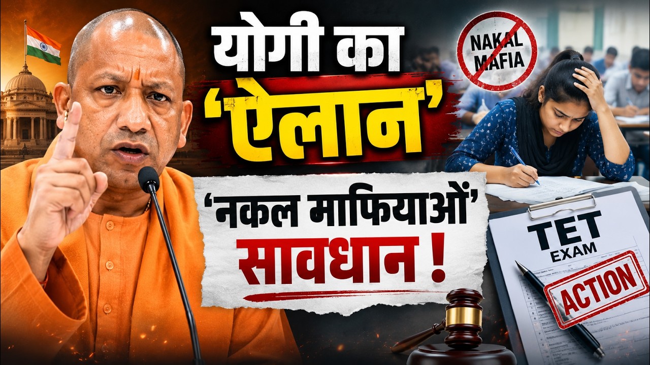 Live : UPTET 2026: Yogi का 'ऐलान' ,'नकल माफियाओं' सावधान ! | Paper Leak रोकने के लिए Digital Lock