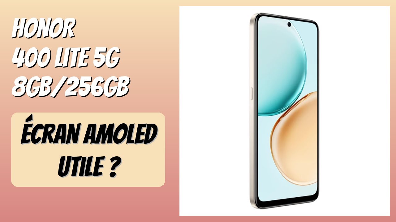 AVIS (2026) : HONOR 400 Lite 5G 8GB/256GB. DÉTAILS