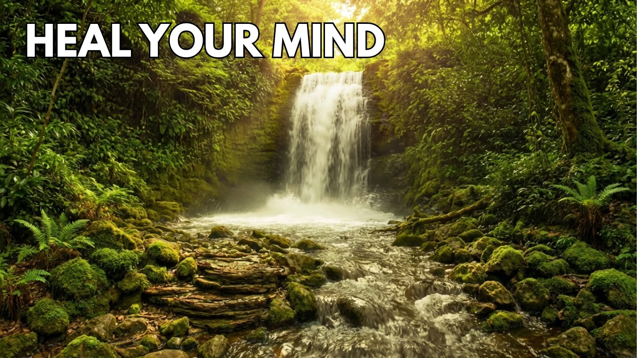Night Serenity Waterfall White Noise | Misty Canyon Waterfall for Better Sleep 🏞️💤