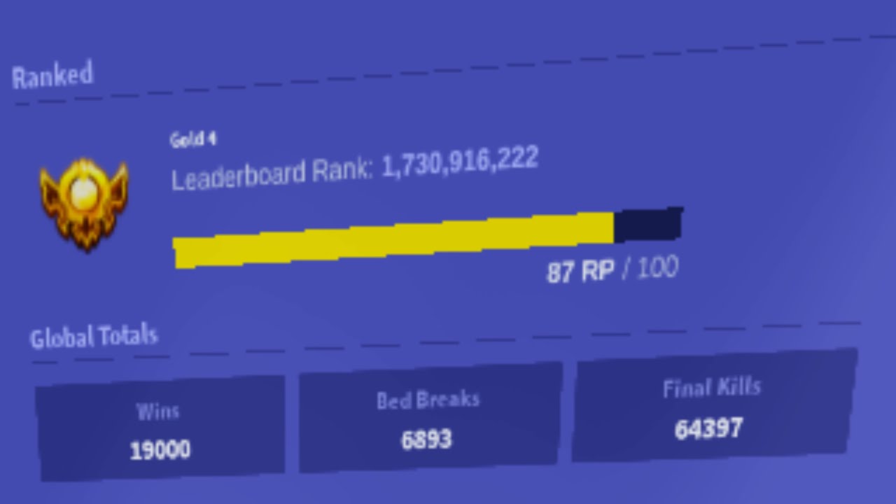 reaching 19000 wins in roblox bedwars
