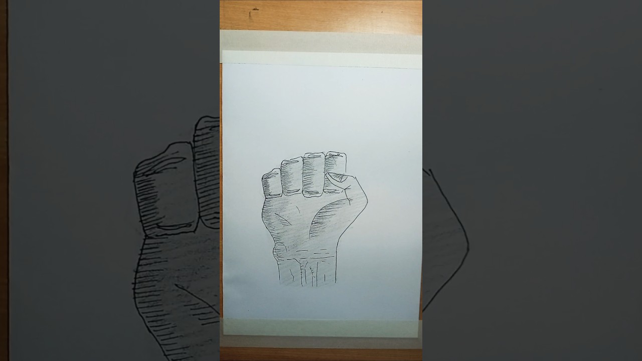 How to draw a fist 