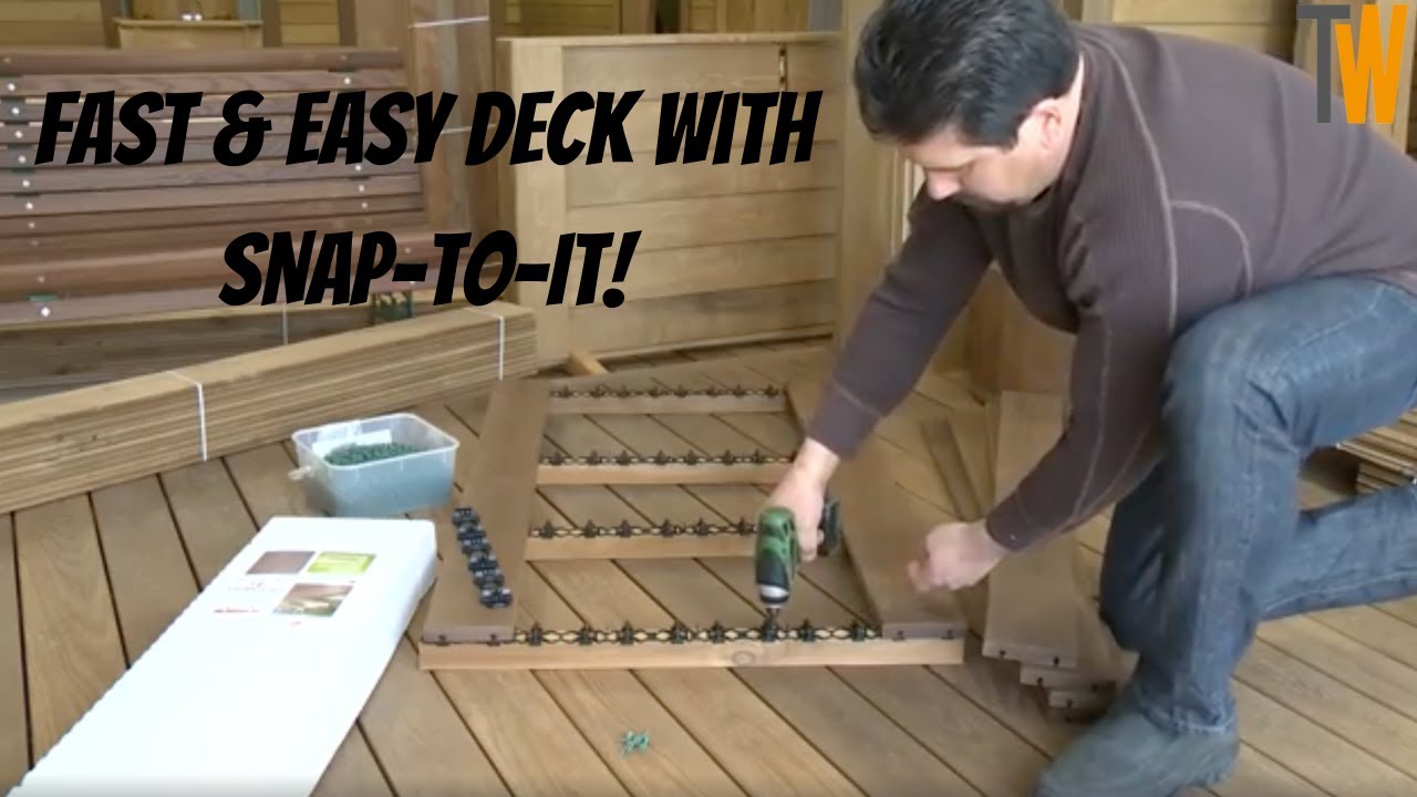 Easy Deck Installation with SNAP-TO-IT Hidden Fasteners!