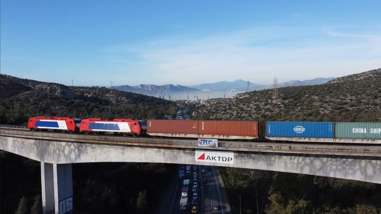 Trains at Thriasio-Neo Ikonio line, 2025