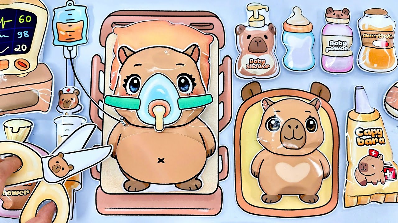 ( 🚑 Paper DIY 🚑 ) Unboxing Blind Bag Pregnant Capybara 1000$ | ASMR