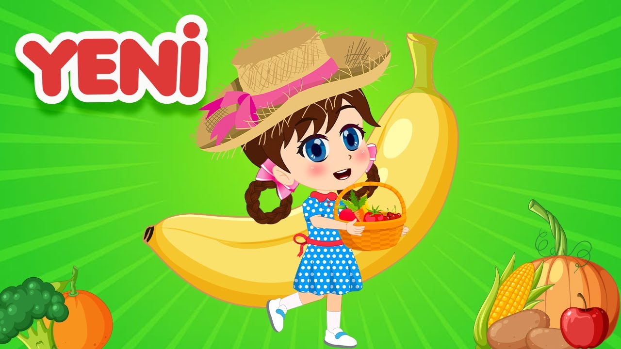 Sebzeler ve Meyveler🍓🍌🍈🍒🥬🍎🍏Eğitici ve Eğlenceli Bebek ve &Ccedil;ocuk Şarkısı🎶&Ccedil;izgi Film
