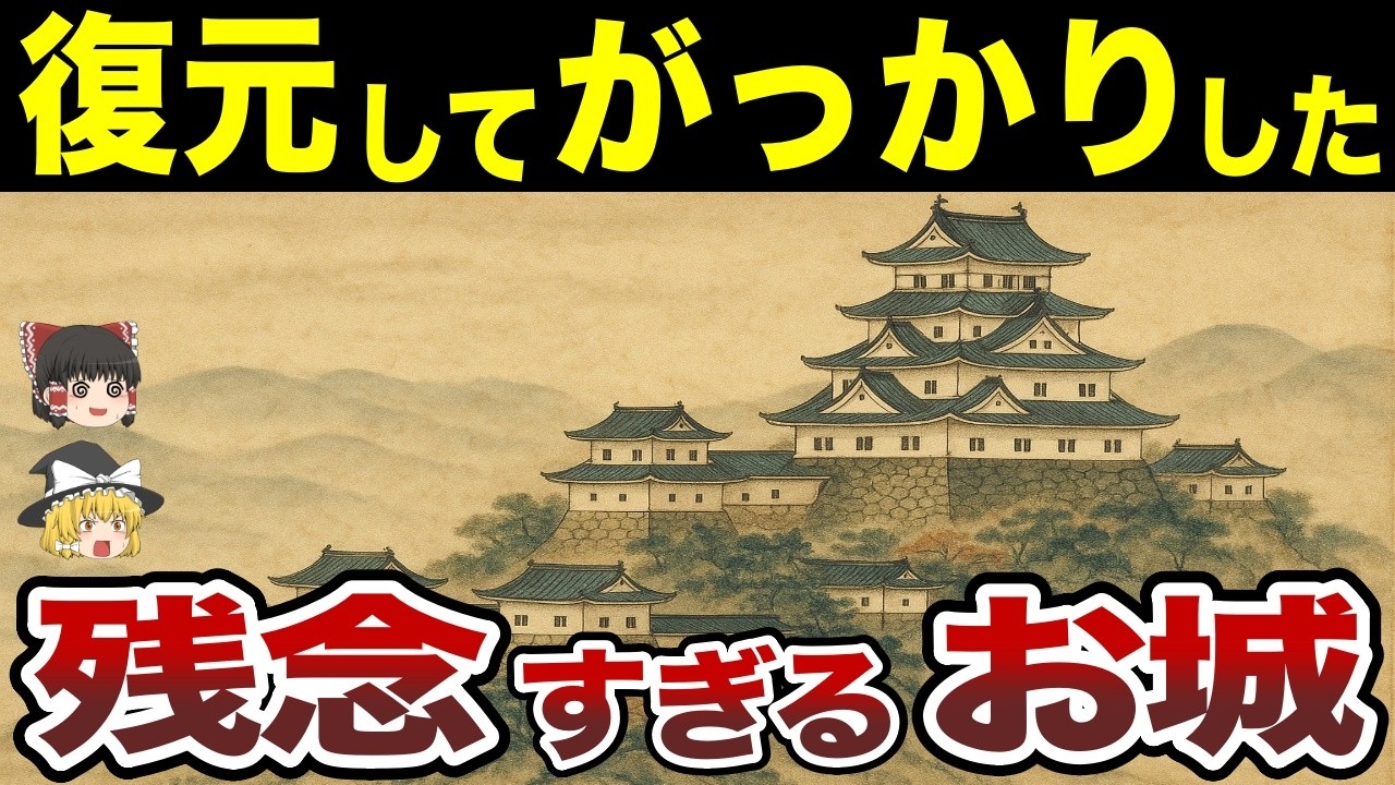 【日本地理】現代に蘇ってがっかりした   残念過ぎるお城10選【ゆっくり解説】