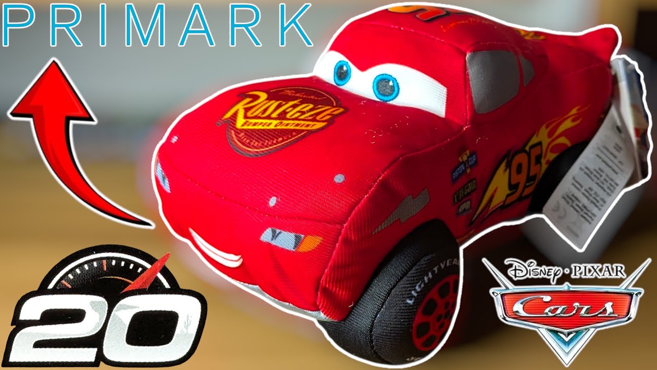Мягкая игрушка Молния Маккуин из мультфильма «Тачки» от Disney, выпущенная к 20-летию серии, из м...