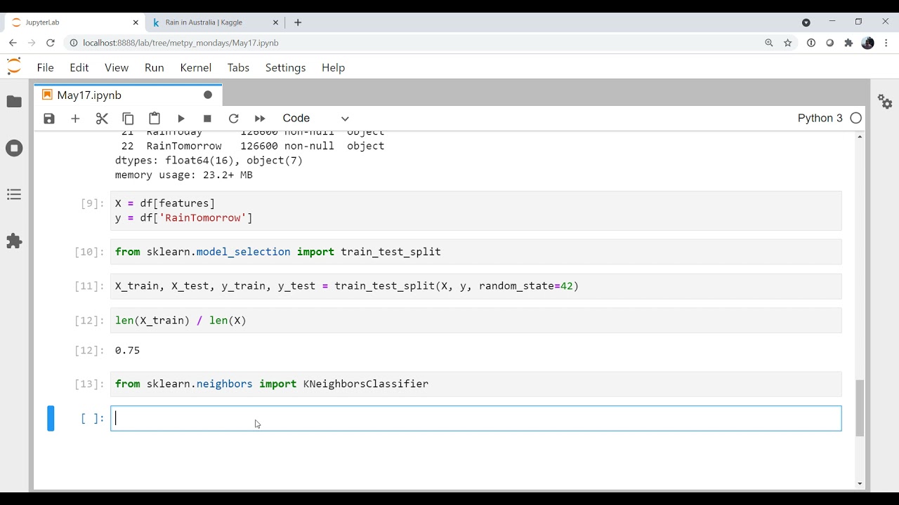 MetPy Mondays #183 - Predicting Rain with Machine Learning - Using KNN
