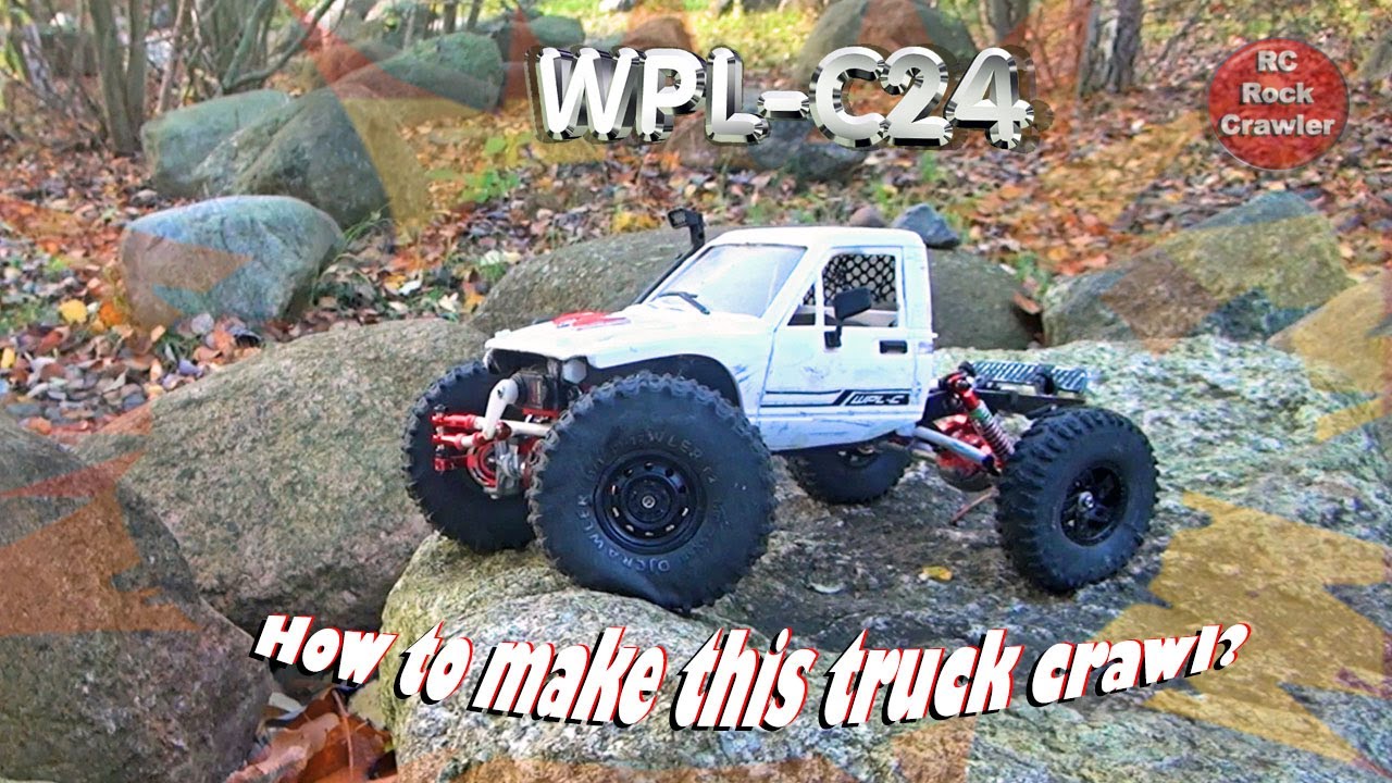 10. WPL C24 MN Comp Rock Crawler LCG - How to make this truck crawl? Wheelbase 19,5cm