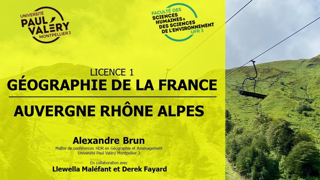 CM L1 GEO DE LA FRANCE - AUVERGNE RHÔNE ALPES