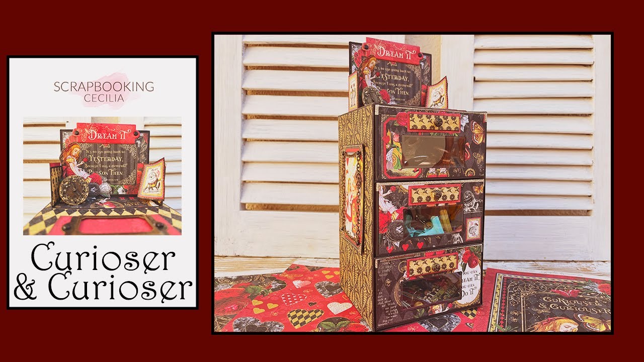 Curiouser & Curiouser Storage drawers by @ScrapbookingCecilia #G45CraftStorage