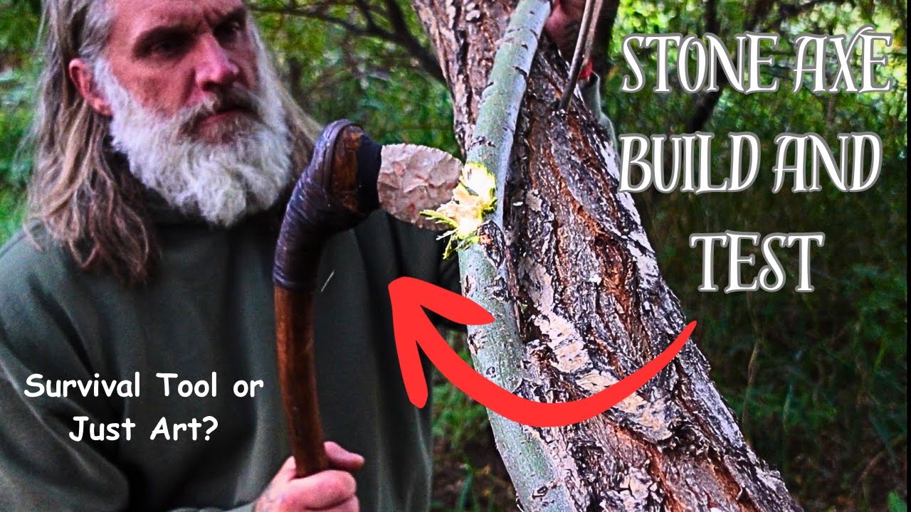 The Stone Axe-Survival Tool or Art? #survival #bushcraft #flintknapping #woodworking #stoneage #diy