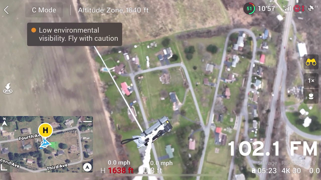 FM DX Drone - test 2 (102.1 FM)
