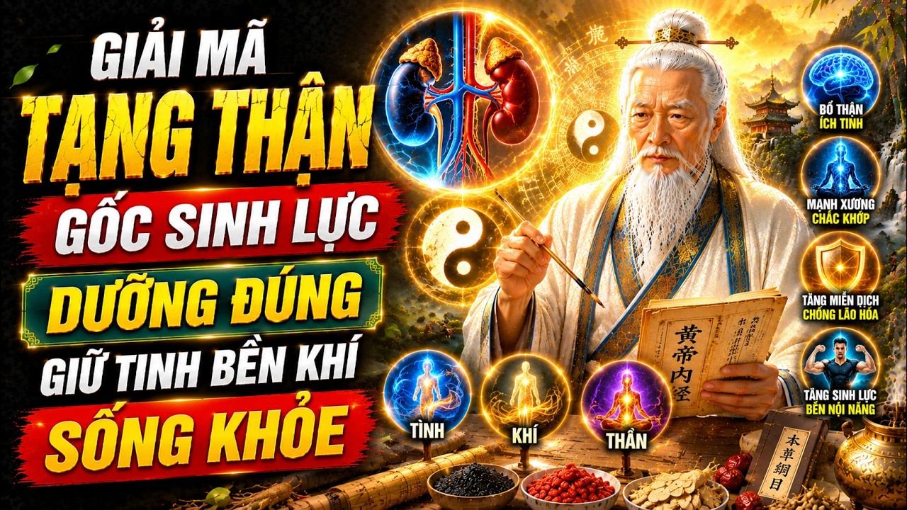 GIẢI MÃ TẠNG THẬN- CHỦ SINH MỆNH Bí pháp cổ nhân dưỡng thận – giữ tinh bền khí – sống khỏe thọ an