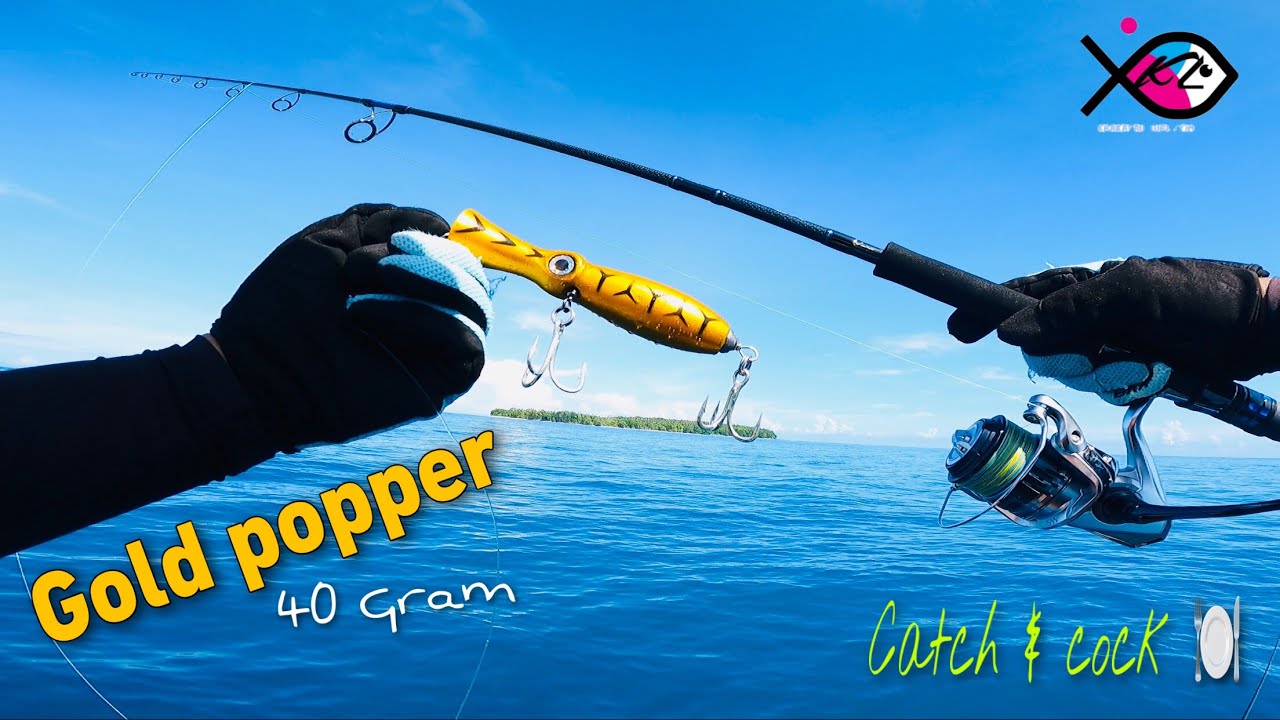 TOP WATER !!! BOOMBAT 40GRAM POPPER KRAKATAU LURE | MANCING POPPING