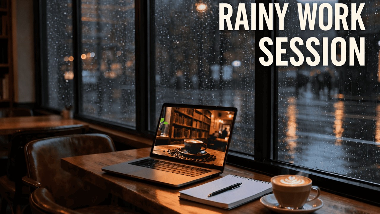 Rainy Coffee Shop Jazz R&B for Work & Study | Cozy Background Music for Productivity