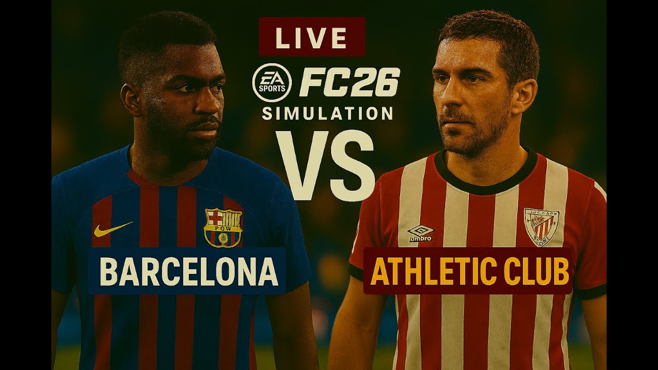 Barcelona vs Athletic Club | LIVE Supercopa Semi-Final | FC26 Simulation