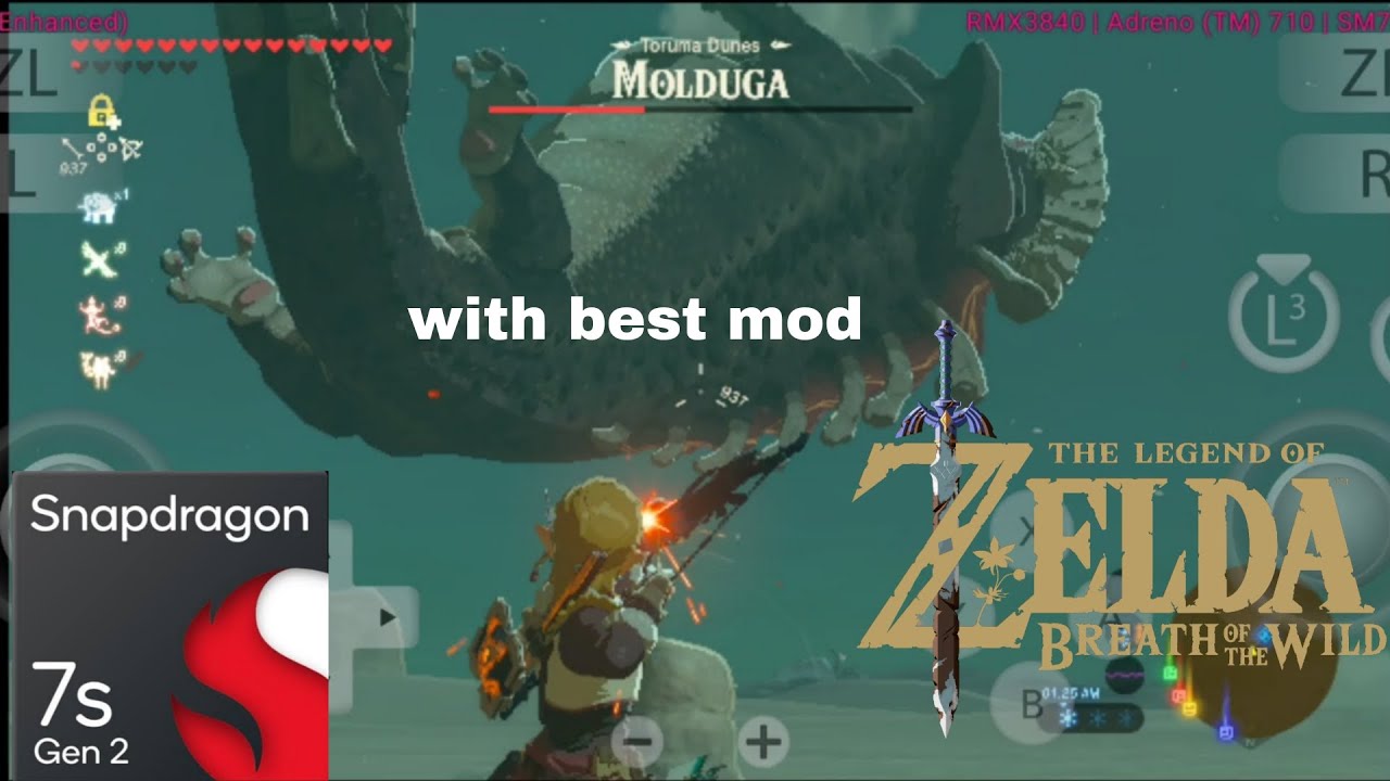 The Legend of Zelda Breath of The Wild mod - Eden v0.0.4 rc1 - Snapdragon 7s Gen 2 Realme 12 Pro+