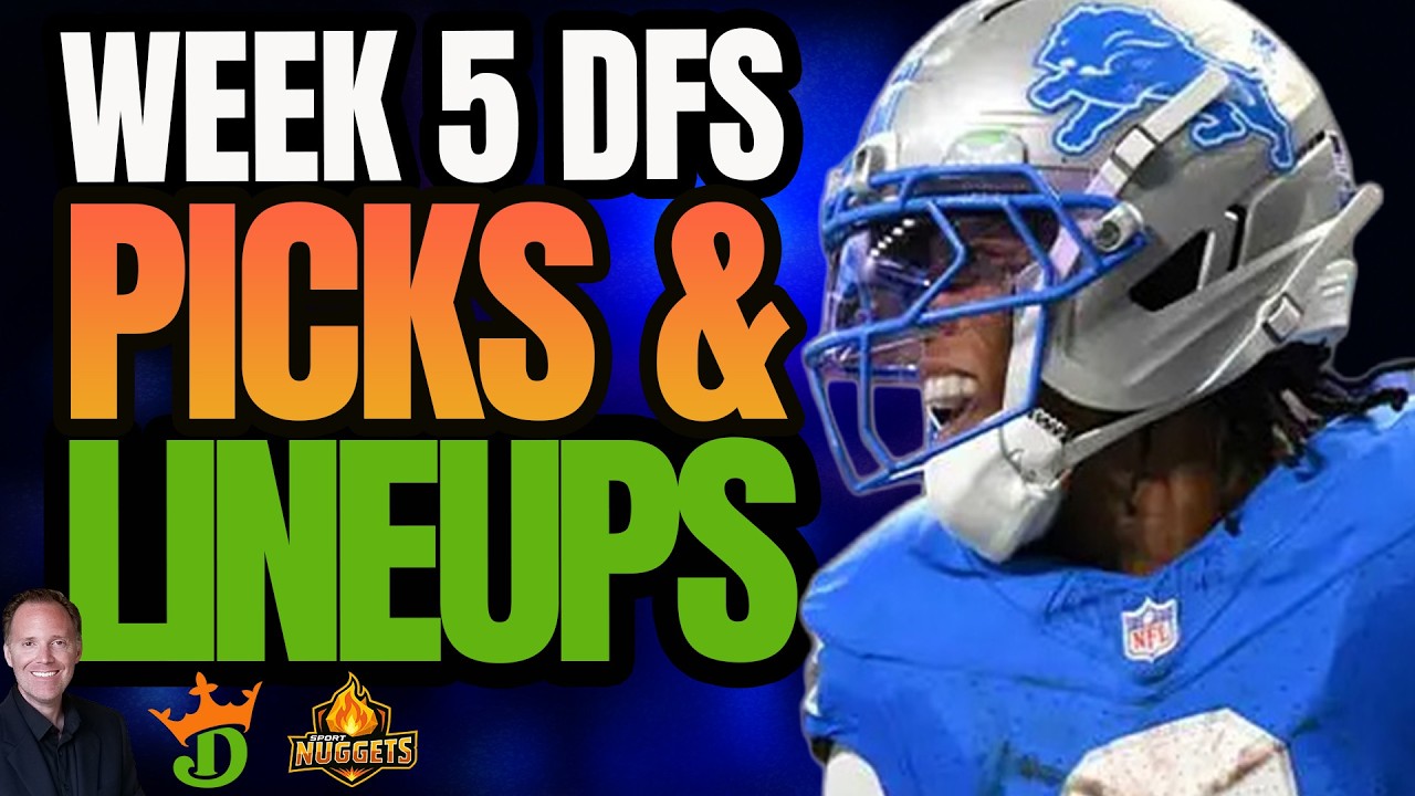 NFL WEEK 5 MAIN SLATE - Top DraftKings NFL DFS Picks, Strategy & Lineups | NFL Player Pool (2026)